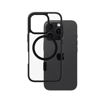 PanzerGlass CARE™ by ® Urban Combat -kotelo, läpinäkyvä, mustalla kehyksellä ja MagSafe-yhteensopiva, iPhone 16 Pro