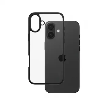 PanzerGlass CARE™ by ® Urban Combat -kotelo, läpinäkyvä, mustalla kehyksellä, iPhone 16 Plus