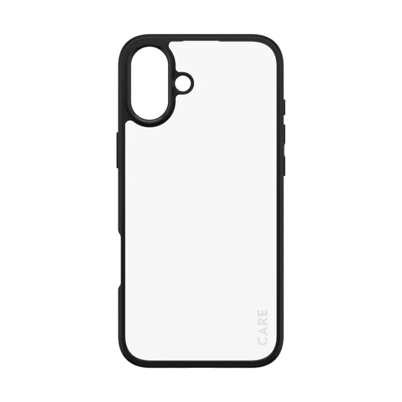 PanzerGlass CARE™ by ® Urban Combat -kotelo, läpinäkyvä, mustalla kehyksellä, iPhone 16 Plus