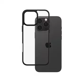 PanzerGlass CARE™ by ® Urban Combat -kotelo, läpinäkyvä, mustalla kehyksellä, iPhone 16 Pro Max