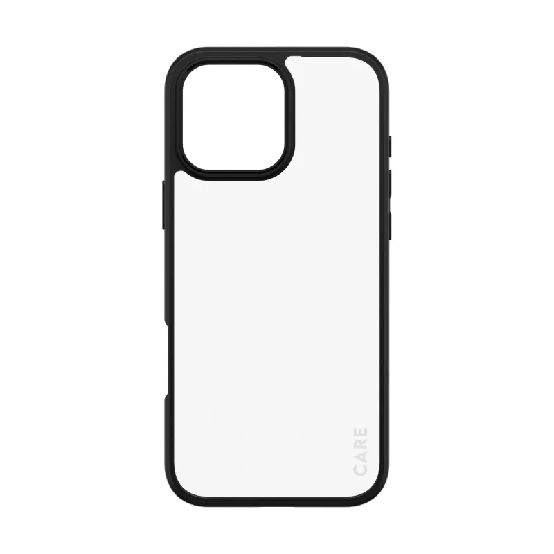 PanzerGlass CARE™ by ® Urban Combat -kotelo, läpinäkyvä, mustalla kehyksellä, iPhone 16 Pro Max