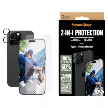 PanzerGlass 2-in-1 -paketti iPhone 16 Pro Max B2876+1286