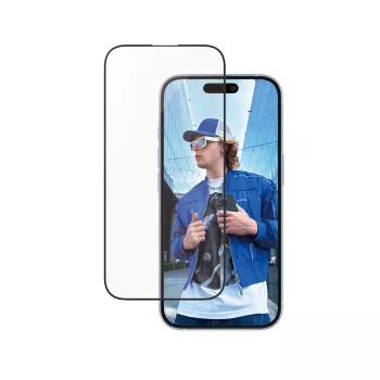 PanzerGlass ® näytönsuoja alumiinikehyksellä iPhone 16 | 15 | Ultra-Wide Fit