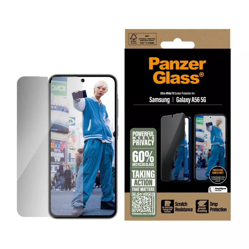 PanzerGlass® Privacy-näytönsuoja Samsung Galaxy A56 5G | Ultra-Wide Fit