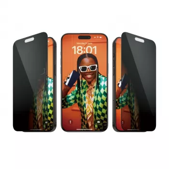 PanzerGlass ® Privacy-näytönsuoja iPhone 15 Pro Max | Ultra-Wide Fit EasyAlignerilla