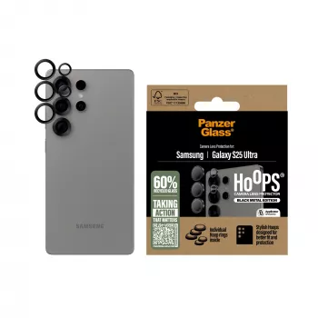 PanzerGlass ® Hoops® kameran linssinsuoja musta Samsung Galaxy S25 Ultra