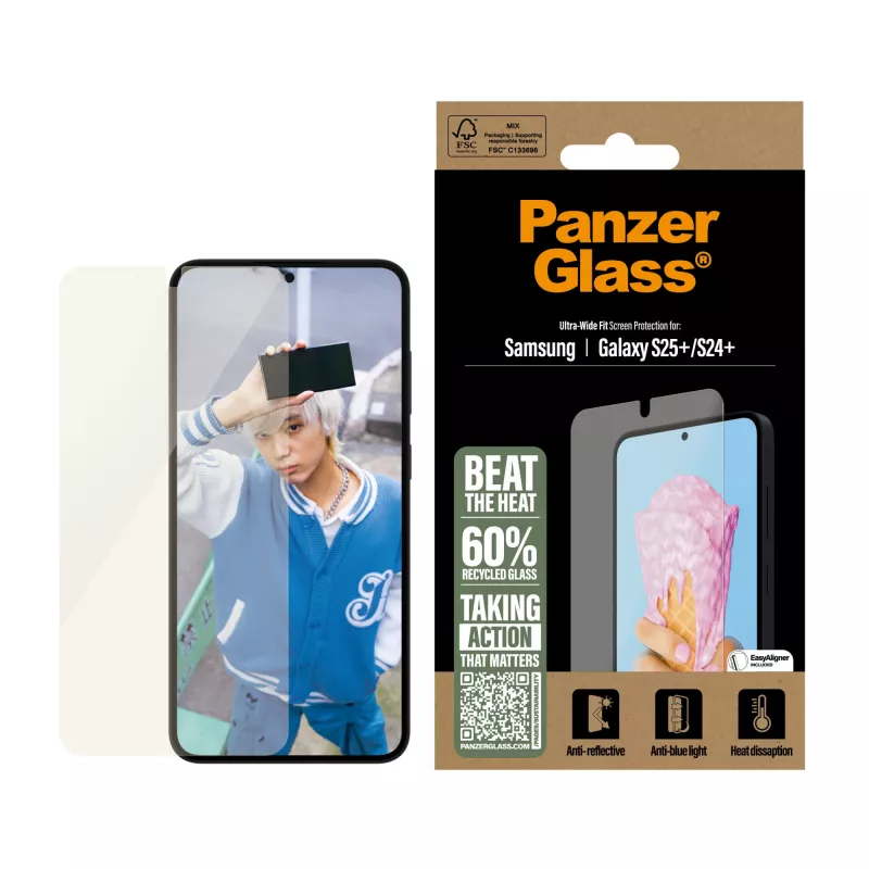 PanzerGlass ® All-in-One näytönsuoja Samsung Galaxy S25+ | S24+ | Ultra Wide Fit