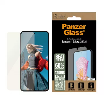PanzerGlass ® All-in-One näytönsuoja Samsung Galaxy S25 | S24 | Ultra Wide Fit