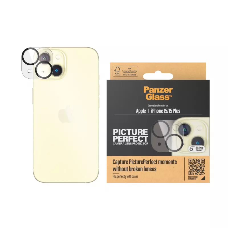 PanzerGlass ® PicturePerfect kameran linssinsuoja iPhone 15 | 15 Plus