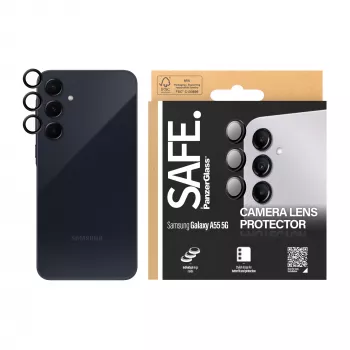 PanzerGlass SAFE. by ® kameran linssinsuoja musta Samsung Galaxy A55 5G