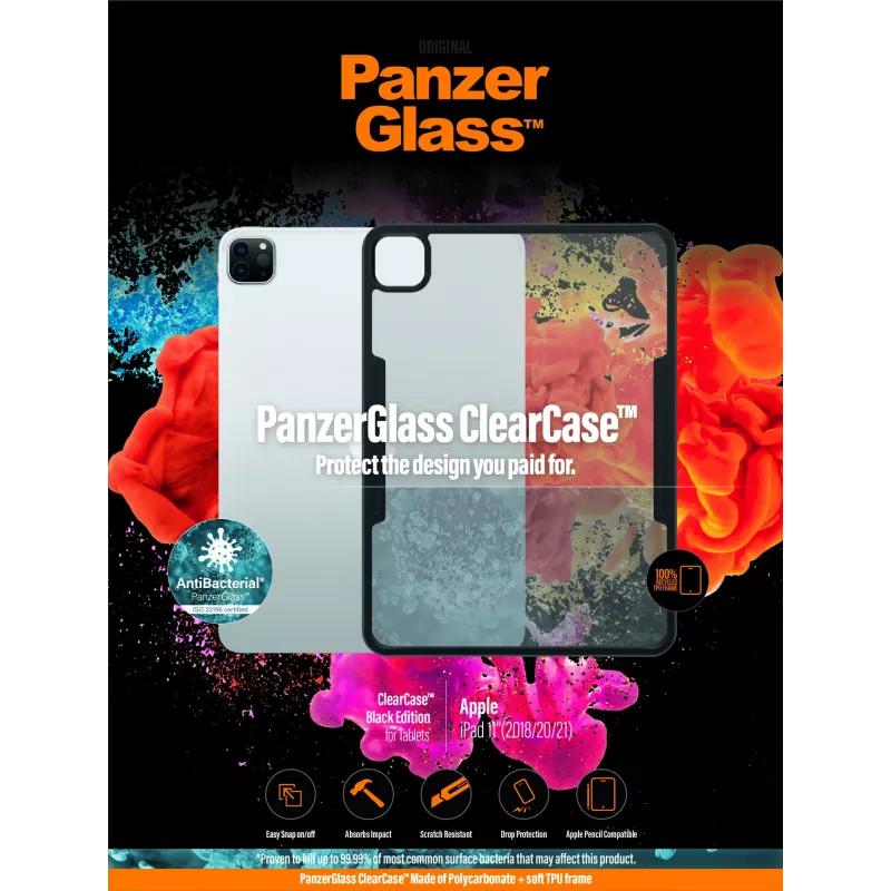 PanzerGlass ® ClearCase™ iPad Pro 11″ (2018, 2020-2022), kotelo, Apple, Apple - iPad Pro 11″, 27,9 cm (11