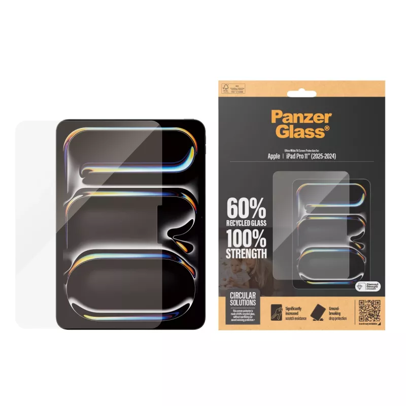 PanzerGlass® näytönsuojakalvo iPad Pro 11'' (2024-2025) | Ultra-Wide Fit