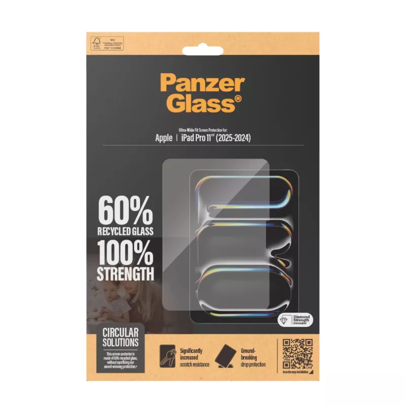 PanzerGlass® näytönsuojakalvo iPad Pro 11'' (2024-2025) | Ultra-Wide Fit