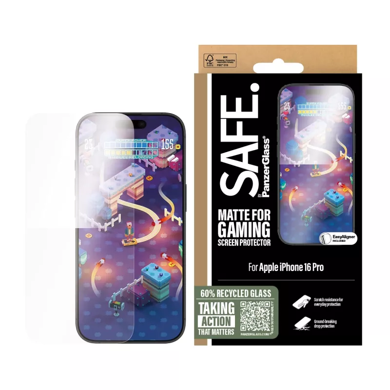 PanzerGlass SAFE. by ® Gaming näytönsuoja iPhone 16 Pro | Ultra-Wide Fit