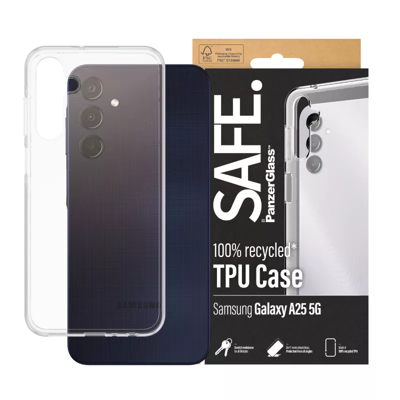 PanzerGlass SAFE. by ® TPU-kotelo Samsung Galaxy A25 5G | läpinäkyvä