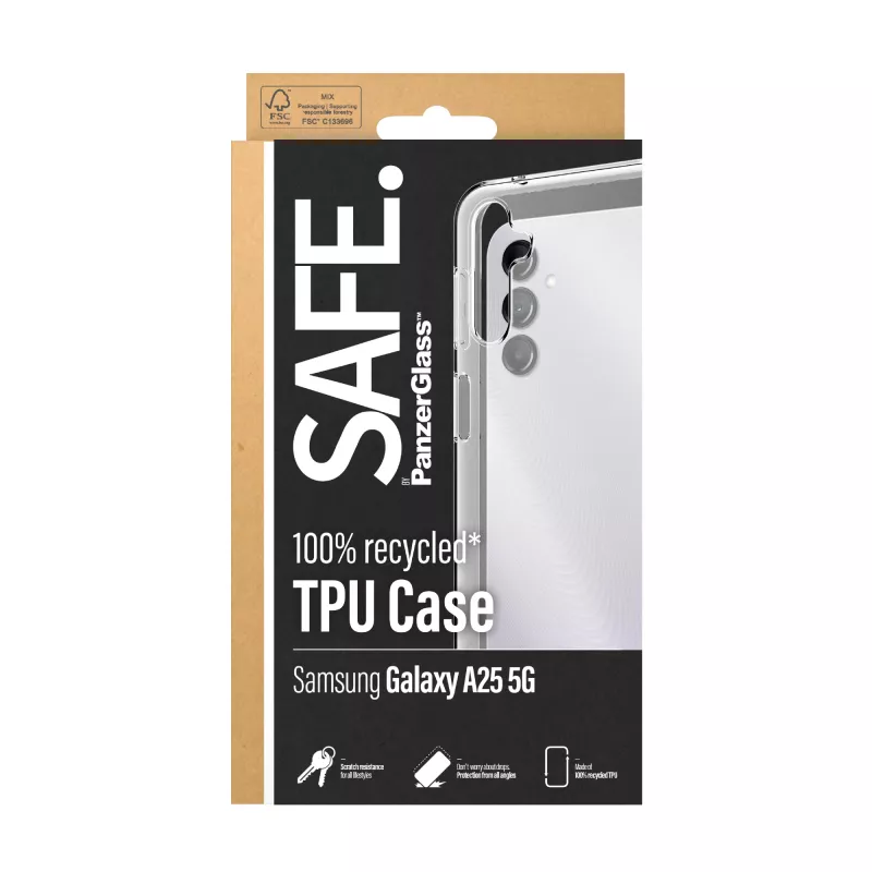 PanzerGlass SAFE. by ® TPU-kotelo Samsung Galaxy A25 5G | läpinäkyvä