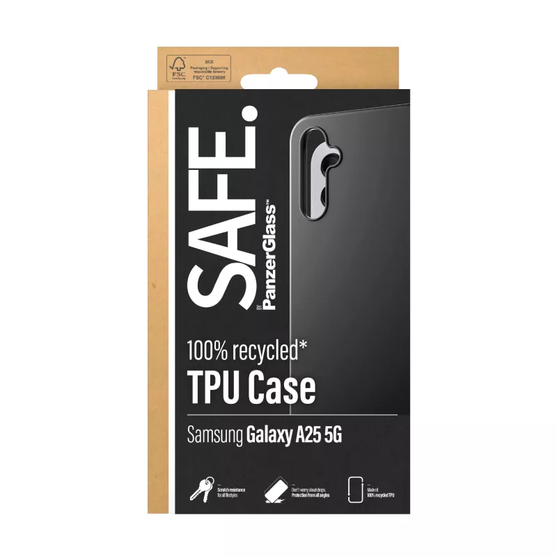 PanzerGlass SAFE. by ® TPU-kotelo Samsung Galaxy A25 5G | musta