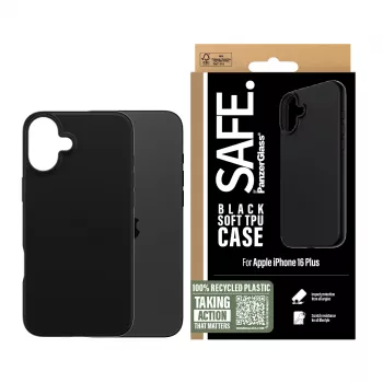 PanzerGlass SAFE. by ® TPU-kotelo musta iPhone 16 Plus