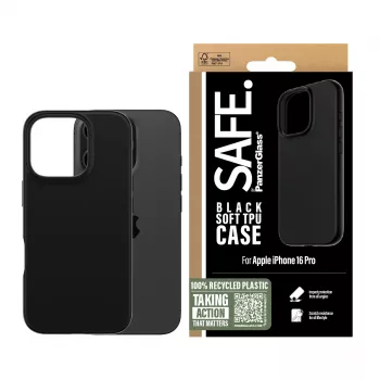 PanzerGlass SAFE. by ® TPU-kotelo musta iPhone 16 Pro, kotelo, Apple, Apple - iPhone 16 Pro, musta