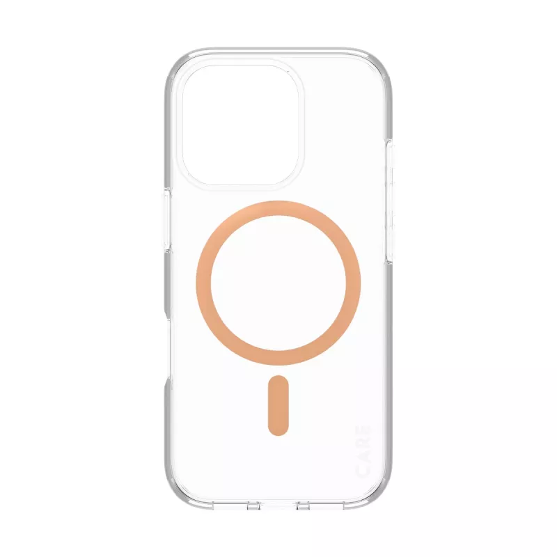 PanzerGlass CARE™ by ® Urban Combat -kotelo läpinäkyvä Peachy MagSafe-yhteensopivuudella iPhone 16 Pro