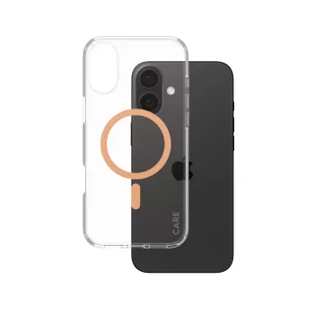 PanzerGlass CARE™ by ® Urban Combat -kotelo läpinäkyvä Peachy MagSafe-yhteensopivuudella iPhone 16 Plus