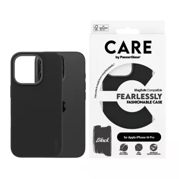 PanzerGlass CARE™ by ® -kotelo musta MagSafe-yhteensopivuudella iPhone 16 Pro