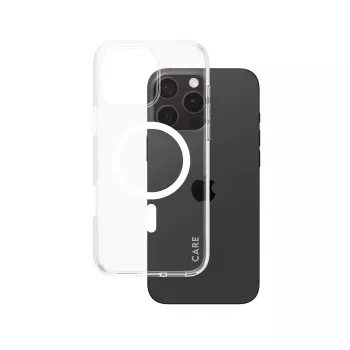 PanzerGlass CARE™ by ® Urban Combat -kotelo läpinäkyvä valkoisella MagSafe-yhteensopivuudella iPhone 16 Pro Max