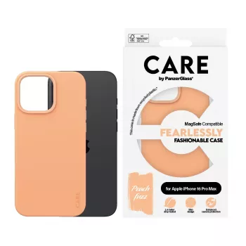 PanzerGlass CARE™ by ® -kotelo Peachy MagSafe-yhteensopivuudella iPhone 16 Pro Max