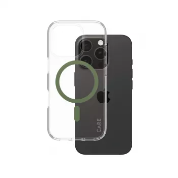 PanzerGlass CARE™ by ® Urban Combat kuori läpinäkyvä vihreällä MagSafe iPhone 16 Pro