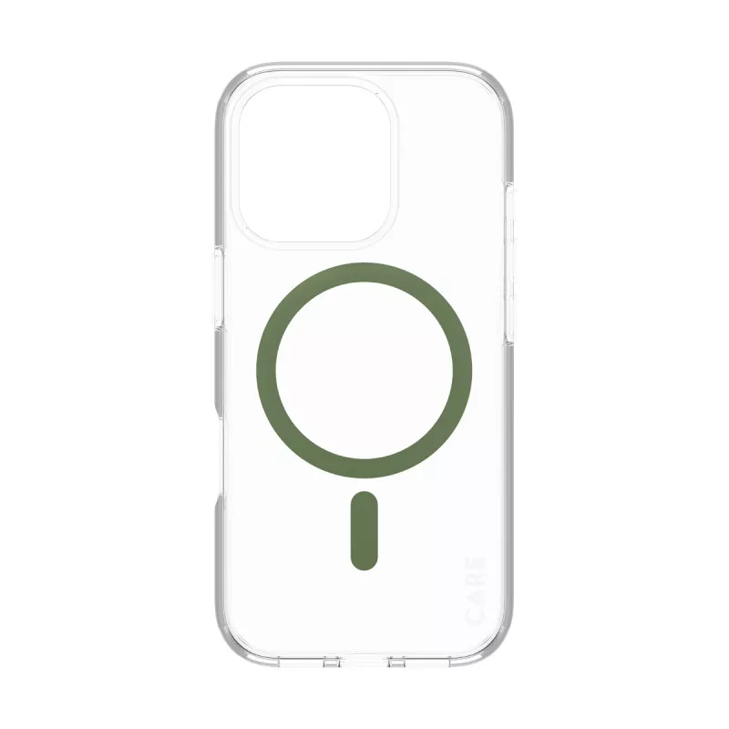 PanzerGlass CARE™ by ® Urban Combat kuori läpinäkyvä vihreällä MagSafe iPhone 16 Pro