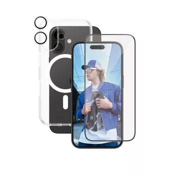 PanzerGlass ® | CARE by ® Flagship 3-in-1-paketti iPhone 16
