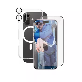 PanzerGlass ® | CARE by ® Flagship 3-in-1-paketti iPhone 16 Plus