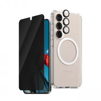 PanzerGlass ® | CARE by ® Flagship 3-in-1-tietosuojapaketti Samsung Galaxy S25