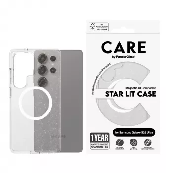 PanzerGlass CARE™ by ® Urban Combat kuori Star Lit valkoinen Qi-yhteensopiva Samsung Galaxy S25 Ultra