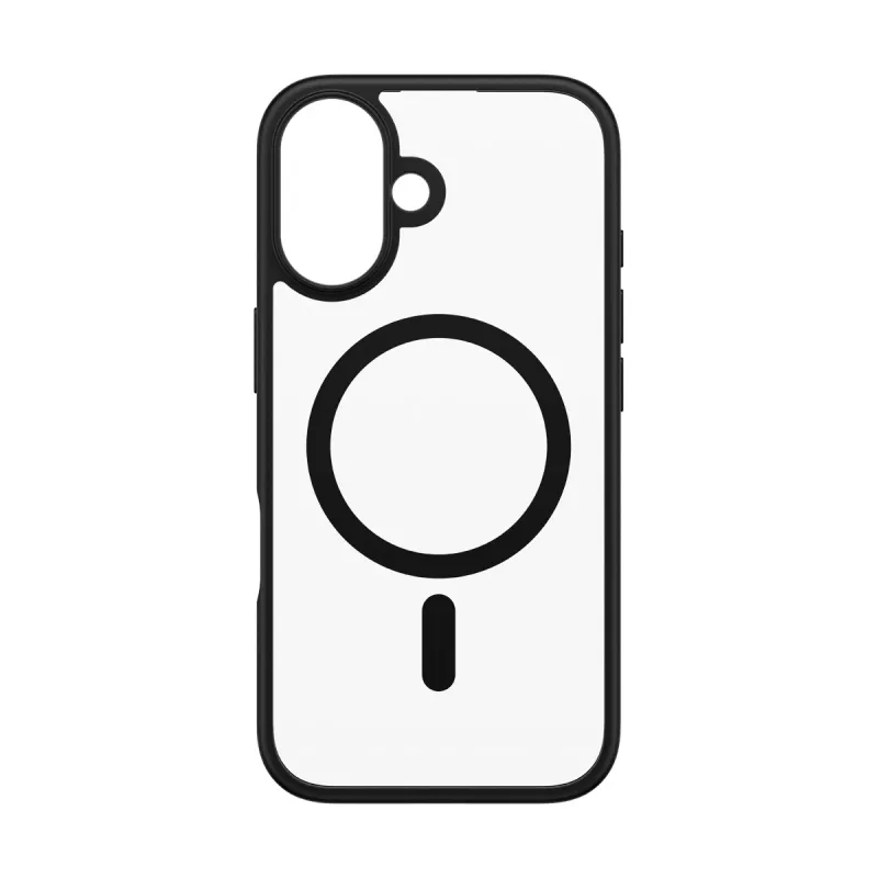 PanzerGlass ® HardCase läpinäkyvä mustalla MagSafe-kehyksellä iPhone 16