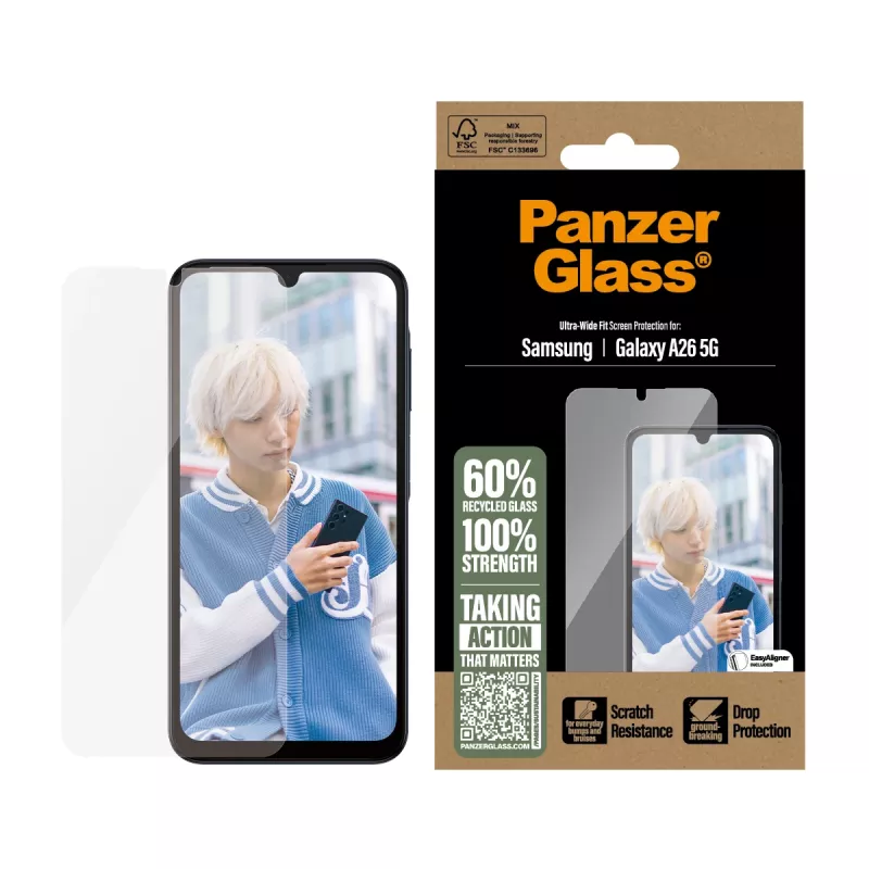 PanzerGlass® näytönsuojakalvo Samsung Galaxy A26 5G | Ultra-Wide Fit