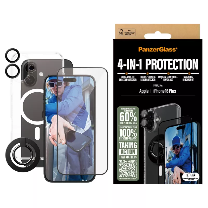 PanzerGlass ® 4-in-1-suojapaketti iPhone 16 Plus