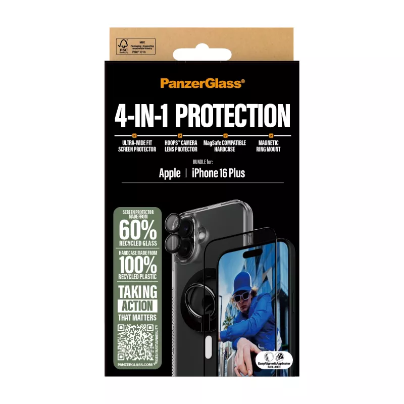 PanzerGlass ® 4-in-1-suojapaketti iPhone 16 Plus