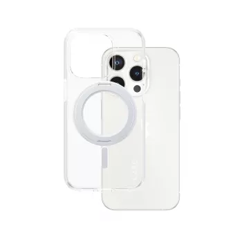 PanzerGlass CARE™ by ® kuori läpinäkyvä hopeisella tukijalalla & MagSafe iPhone 15 Pro
