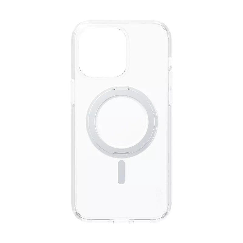 PanzerGlass CARE™ by ® kuori läpinäkyvä hopeisella tukijalalla & MagSafe iPhone 15 Pro Max