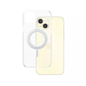 PanzerGlass CARE by ® Feature-kuori läpinäkyvä hopeisella tukijalalla & MagSafe iPhone 15 Plus