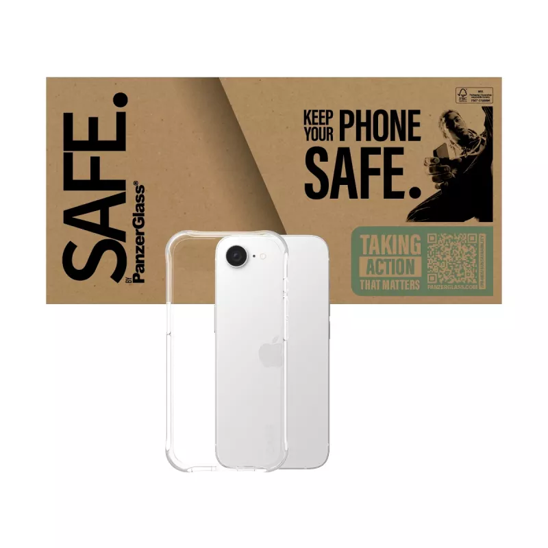 PanzerGlass SAFE. by ® TPU-suojakuori läpinäkyvä iPhone 17e | 16e