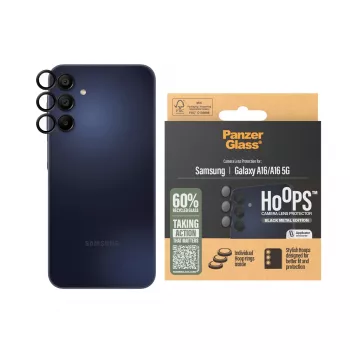 PanzerGlass ® Hoops® kameran linssinsuoja musta Samsung Galaxy A16 | A16 5G