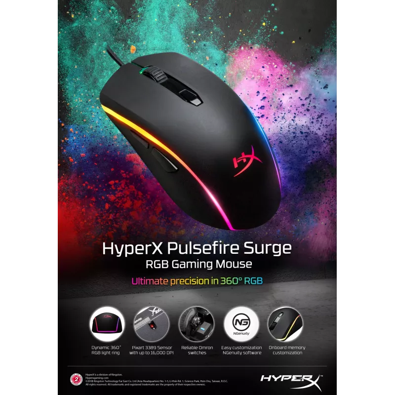 HyperX Pulsefire Surge – pelihiiri (musta)