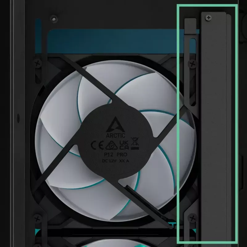 ARCTIC Xtender VG (valkoinen) premium E-ATX PC-kotelo pystysuoralla GPU-asennuksella
