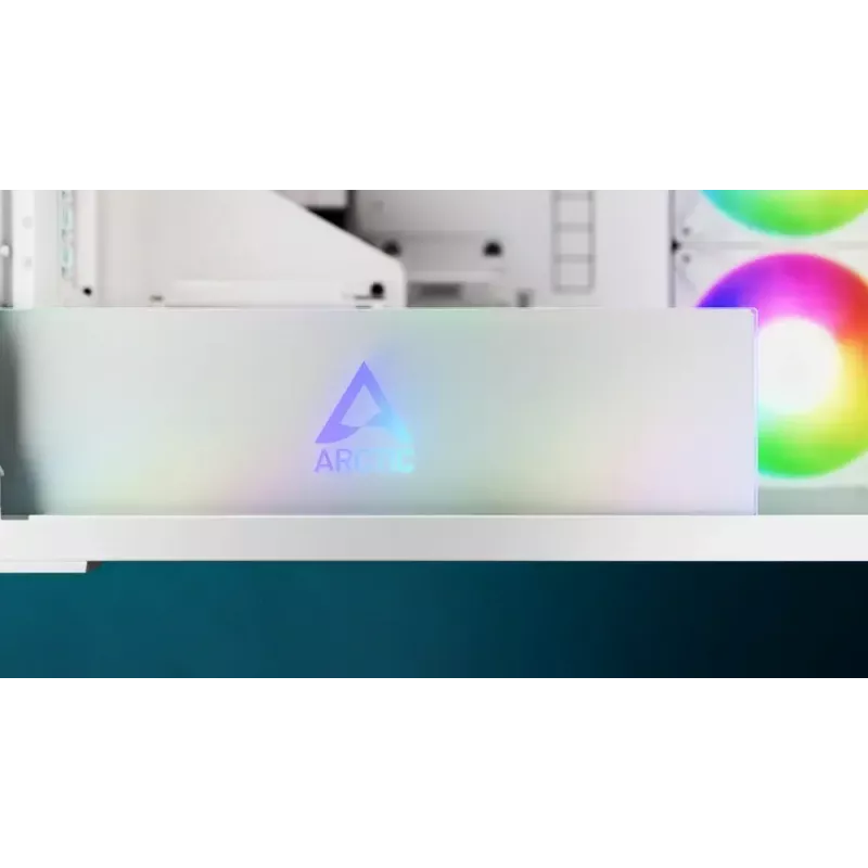 ARCTIC Xtender VG (valkoinen) premium E-ATX PC-kotelo pystysuoralla GPU-asennuksella