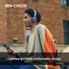 Sony WHCH520Y.CE7, langaton, puhelut/musiikki, 20 - 20000 Hz, 147 g, headset, keltainen