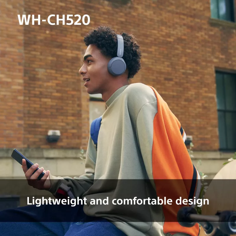 Sony WHCH520Y.CE7, langaton, puhelut/musiikki, 20 - 20000 Hz, 147 g, headset, keltainen