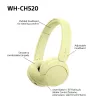 Sony WHCH520Y.CE7, langaton, puhelut/musiikki, 20 - 20000 Hz, 147 g, headset, keltainen