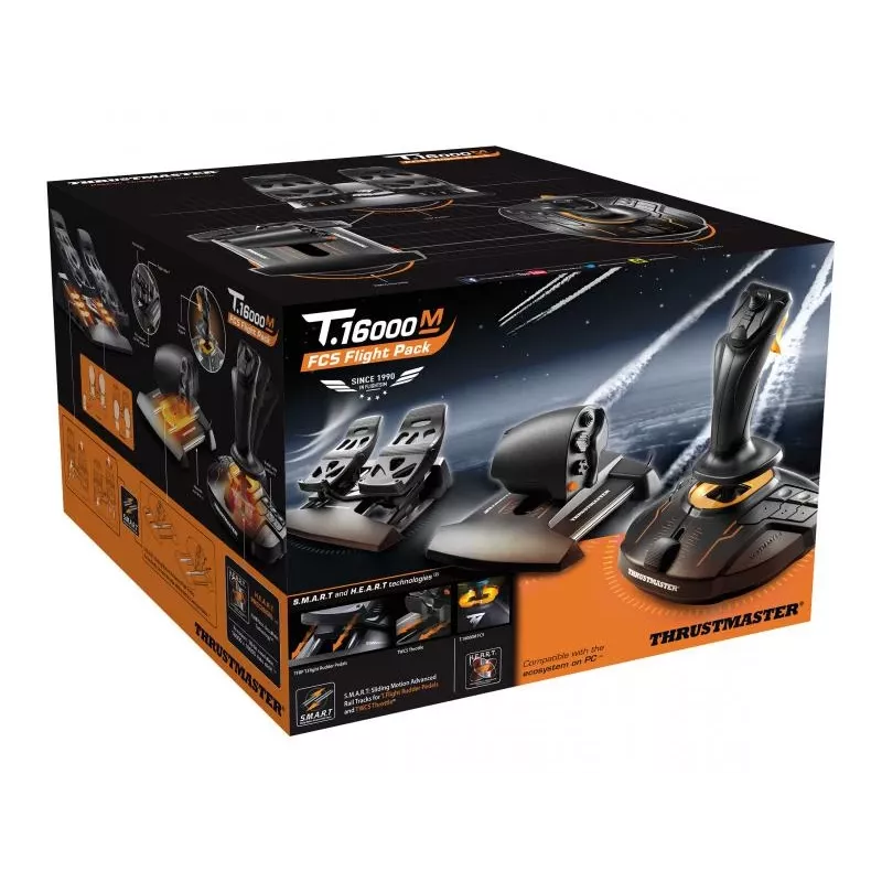 Thrustmaster T-16000M FCS Flight Pack musta USB-joystick analoginen / digitaalinen MAC, PC